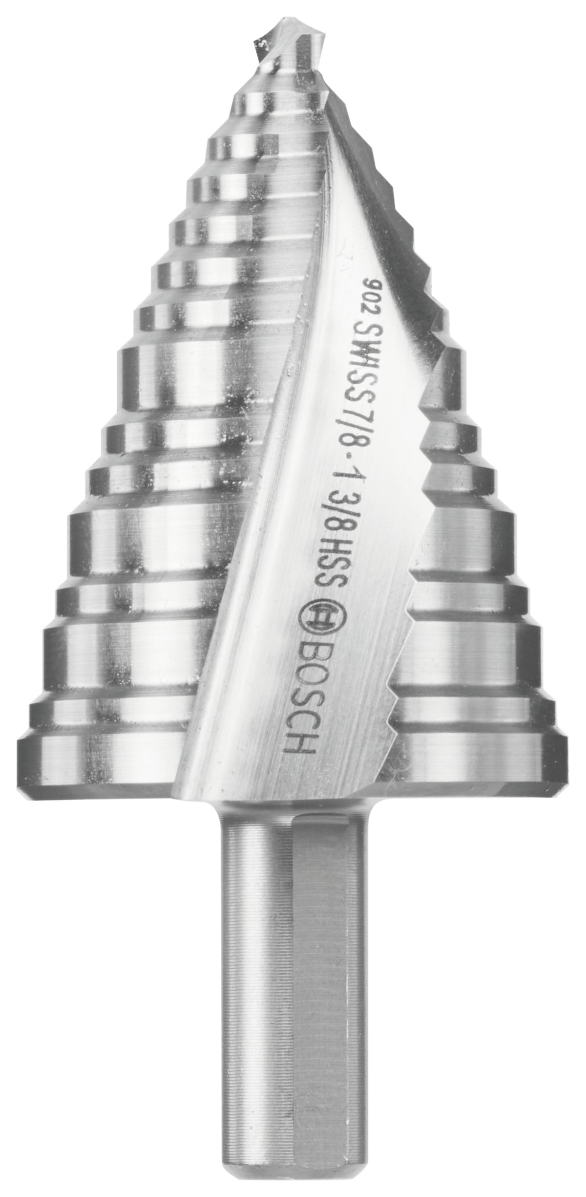 Bosch SDC10 1/4 In. to 1-3/8 In. High-Speed Steel Turbo Step Drill Bit