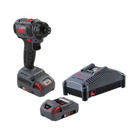 Ingersoll Rand 1/4" Hex 20V Cordless Compact Screwdriver 2 Battery Kit, 450 in-lb Torque, Quick Change Chuck, Pistol