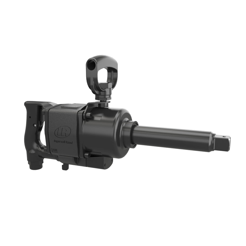 Ingersoll Rand 1" Air Impact Wrench, 6" Ext Anvil, Super Duty, 1600 ft-lb Torque, Thru-hole Retainer, D-Handle – view 2