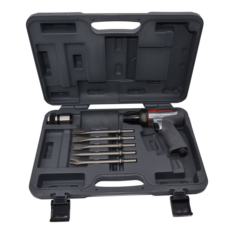 Ingersoll Rand Vibration Reduced Air Hammer 5-Piece Chisel Set, 3530 BPM, 2-5/8" Stroke, Round Shank – 123MAXK – view 2