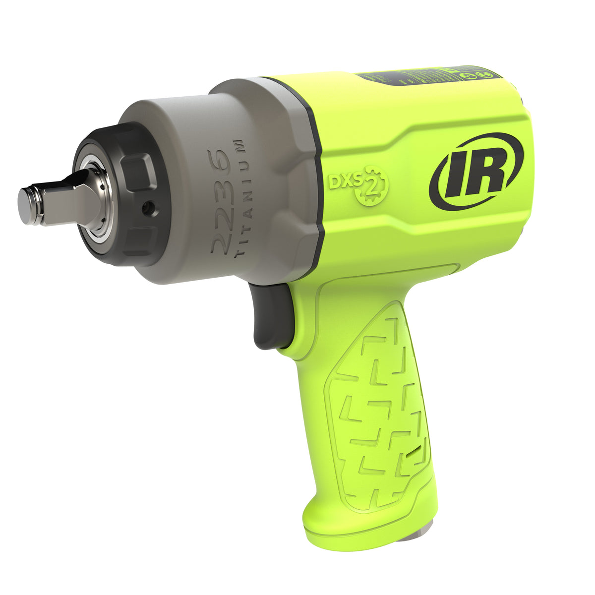 Ingersoll Rand DXS2 1/2" Air Impact Wrench, Quiet, 1500 ft-lb Torque, Titanium Hammercase, Green – view 2