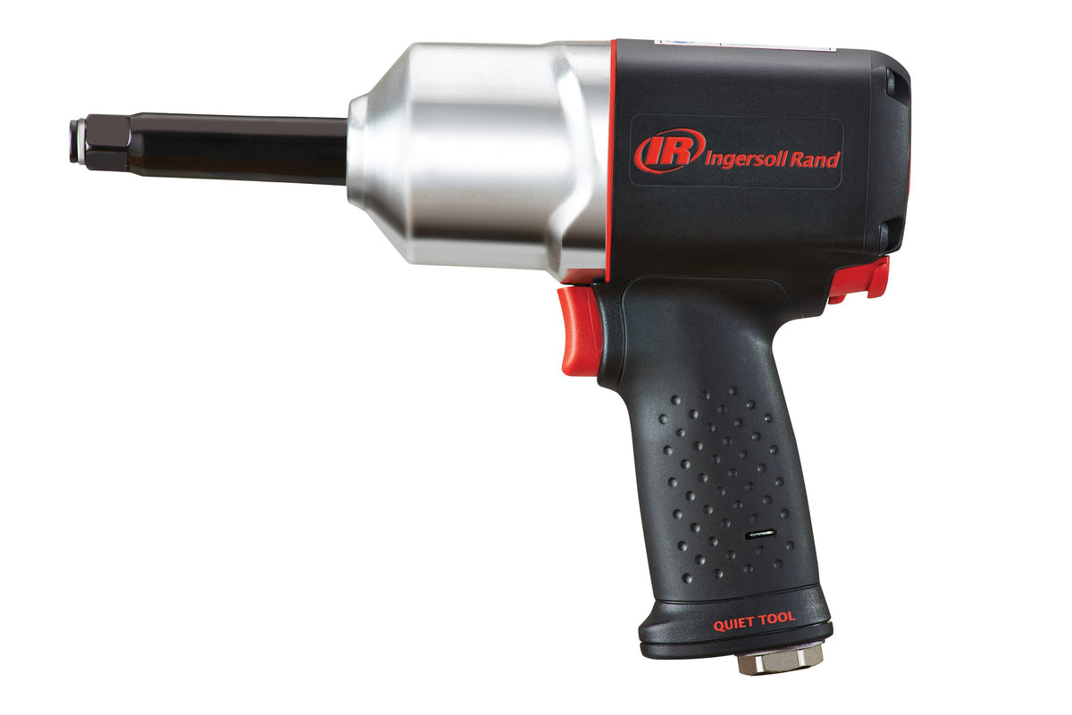 Ingersoll Rand 1/2" Air Impact Wrench, 2" Ext Anvil, Quiet, 1100 ft-lb Torque, Friction Ring Retainer, Pistol – view 2